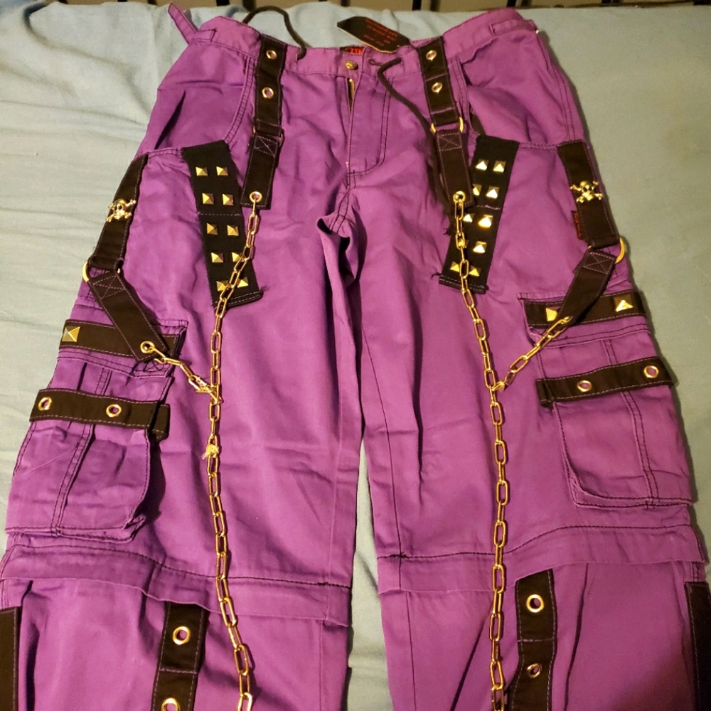 Purple Punk/Emo/Metal Pants. Size Large | Unisex